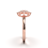 Halo Flower Frame 0.05 Rose Gold