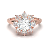Halo Flower Frame 0.05 Rose Gold