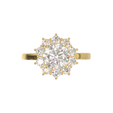 Halo Flower Frame 0.05 Yellow Gold