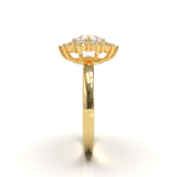 Halo Flower Frame 0.05 Yellow Gold