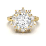 Halo Flower Frame 0.05 Yellow Gold