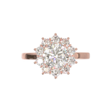 Halo Flower Frame 0.05 Rose Gold