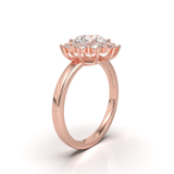 Halo Flower Frame 0.05 Rose Gold