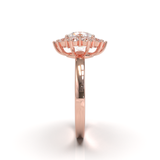 Halo Flower Frame 0.05 Rose Gold