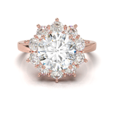 Halo Flower Frame 0.05 Rose Gold