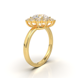 Halo Flower Frame 0.05 Yellow Gold