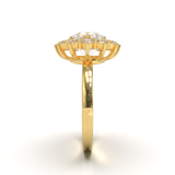 Halo Flower Frame 0.05 Yellow Gold