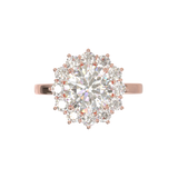 Halo Flower Frame 0.05 Rose Gold