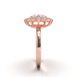 Halo Flower Frame 0.05 Rose Gold