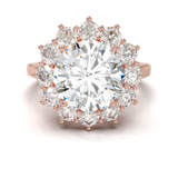 Halo Flower Frame 0.05 Rose Gold