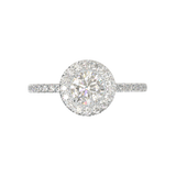 Halo & Pavé White Gold Frame