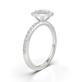 Halo & Pavé White Gold Frame