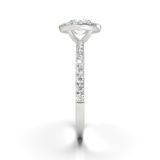Halo & Pavé White Gold Frame