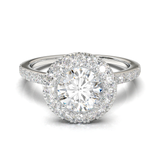Halo & Pavé White Gold Frame