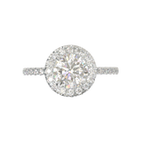 Halo & Pavé White Gold Frame