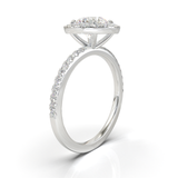 Halo & Pavé White Gold Frame