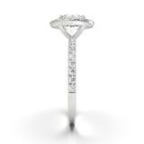 Halo & Pavé White Gold Frame