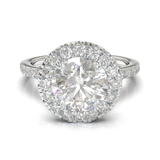 Halo & Pavé White Gold Frame