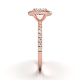 Montura Halo & Pavé Oro Rosa