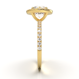 Halo & Pavé Yellow Gold Frame