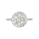 Halo & Pavé White Gold Frame
