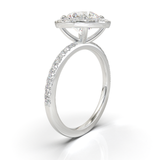 Halo & Pavé White Gold Frame