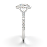 Halo & Pavé White Gold Frame