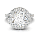 Halo & Pavé White Gold Frame