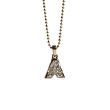 Dije de diamante letra "A" en Oro Amarillo 18k