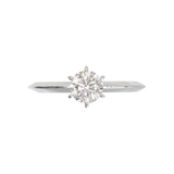 Anillo de compromiso Solitario tipo Tiffany con Diamante 0.50cts
