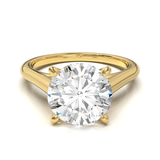Cathedral Solitaire Frame 1.8mm thickness Yellow Gold