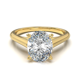 Cathedral Solitaire Frame 1.8mm thickness Yellow Gold