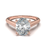 Cathedral Solitaire Frame 1.8mm thickness Rose Gold