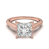 Cathedral Solitaire Frame 1.8mm thickness Rose Gold