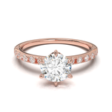Rose Gold Tiffany Style Pavé Frame