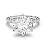 Tiffany Style Pavé Frame White Gold
