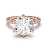 Rose Gold Tiffany Style Pavé Frame