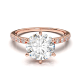 Rose Gold Tiffany Style Pavé Frame