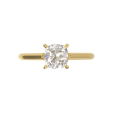 Cathedral Solitaire Frame 1.8mm thickness Yellow Gold