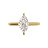 Cathedral Solitaire Frame 1.8mm thickness Yellow Gold