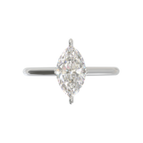 Cathedral Solitaire Frame 1.8mm thickness White Gold