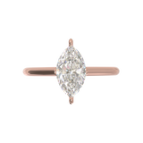Cathedral Solitaire Frame 1.8mm thickness Rose Gold