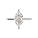 Cathedral Solitaire Frame 1.8mm thickness White Gold