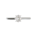 Cathedral Solitaire Frame 1.8mm thickness White Gold