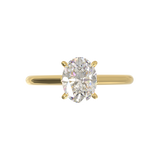 Cathedral Solitaire Frame 1.8mm thickness Yellow Gold