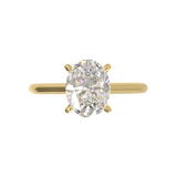 Cathedral Solitaire Frame 1.8mm thickness Yellow Gold