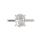 Cathedral Solitaire Frame 1.8mm thickness White Gold