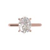 Cathedral Solitaire Frame 1.8mm thickness Rose Gold