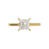 Cathedral Solitaire Frame 1.8mm thickness Yellow Gold