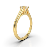 Cathedral Solitaire Frame 1.8mm thickness Yellow Gold